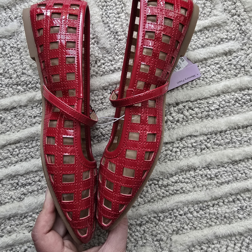 wild fable Red Woven Patent Mary Jane Flats - Picture 6 of 8